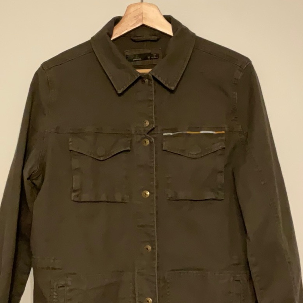 PRANA Olive Utility Jacket with drawstring